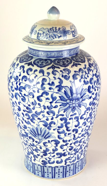 Large Modern Chinese Ceramic Ginger Jar