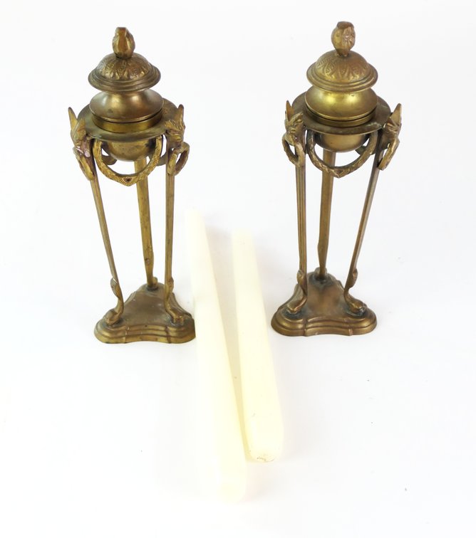 French Neoclassical Style Candle Holders/Incense Burners