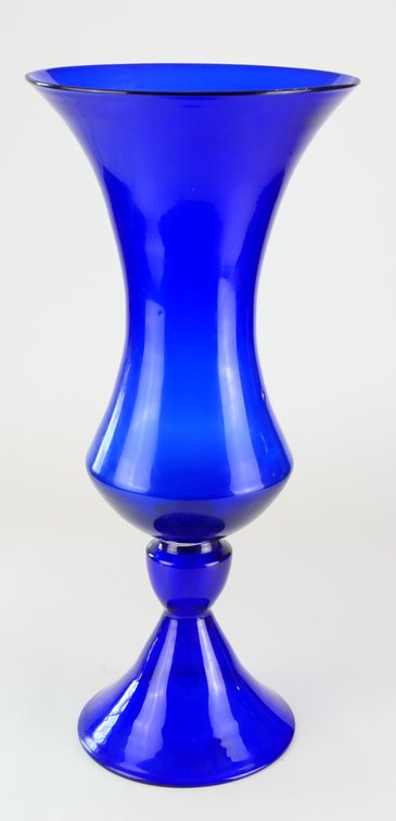 Oversized Cobalt Blue Glass Vase