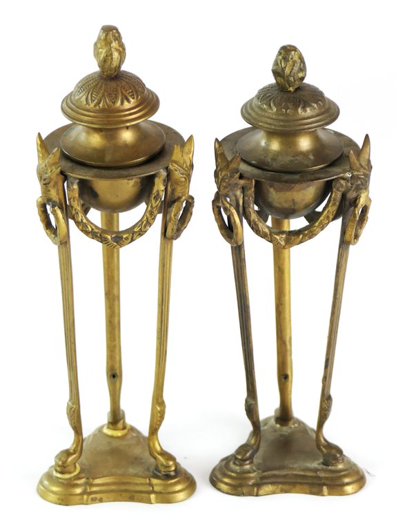 French Neoclassical Style Candle Holders/Incense Burners