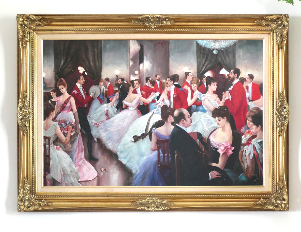 "A Hunt Ball" Giclee on Canvas