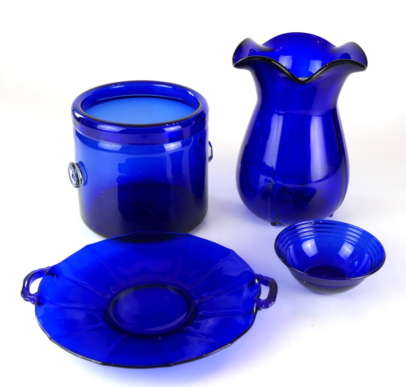 Cobalt Blue Glass Display Pieces