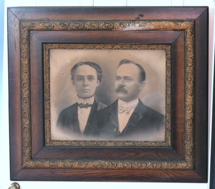 Antique Photo in Wooden Frame