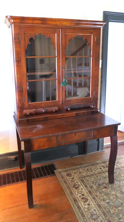 Two Piece Empire Circa 1840 Secretary Desk