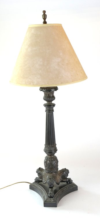 Neo-Classical Style Footed Lamp