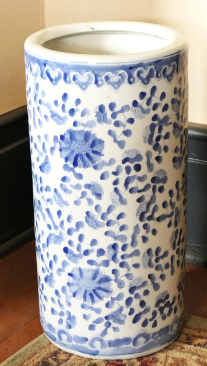 Large Blue and White Planter