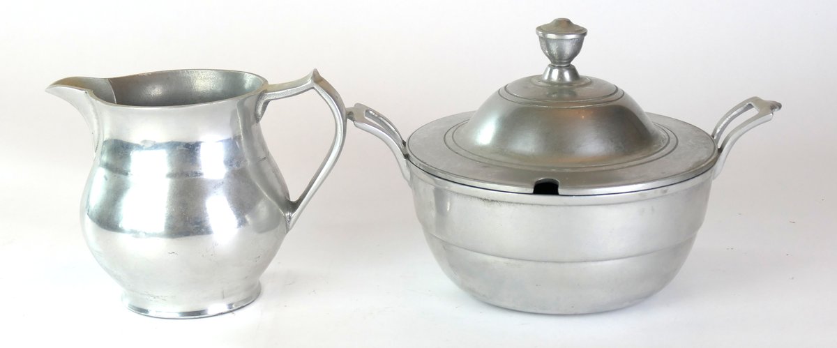 Pewter Wilton Armetale Soup Tureen and Pitcher