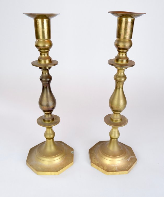 Pair Brass Candlesticks