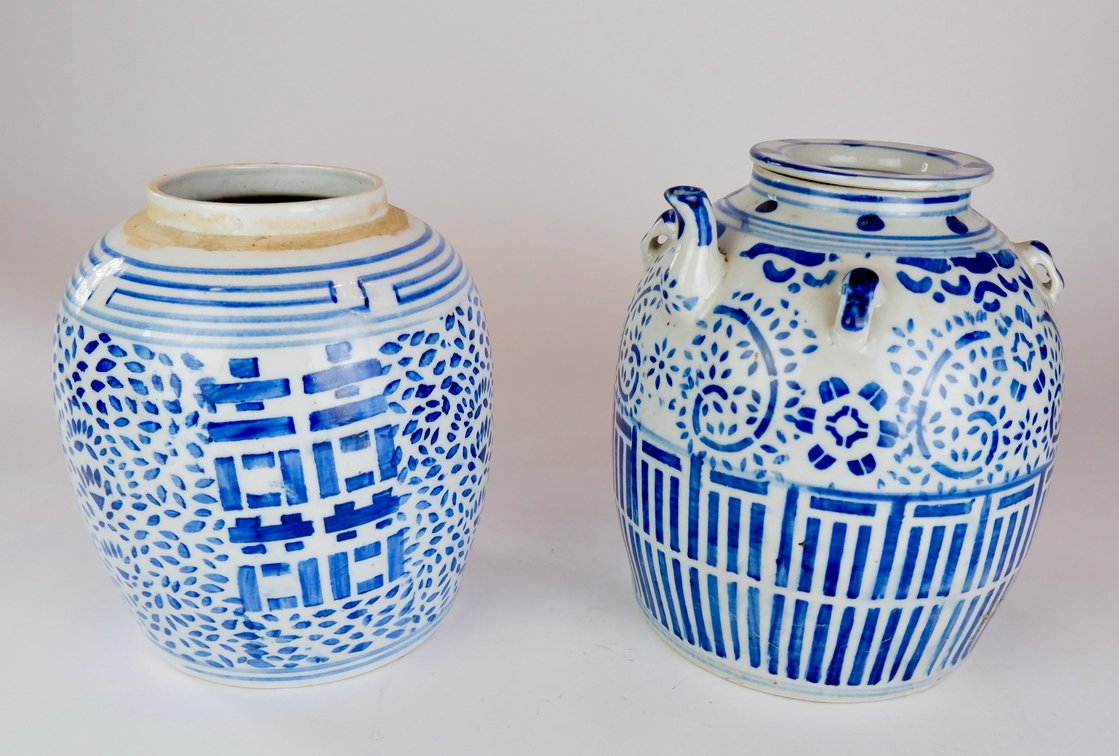 Vintage Chinese Wedding Tea Pot with Ginger Jar