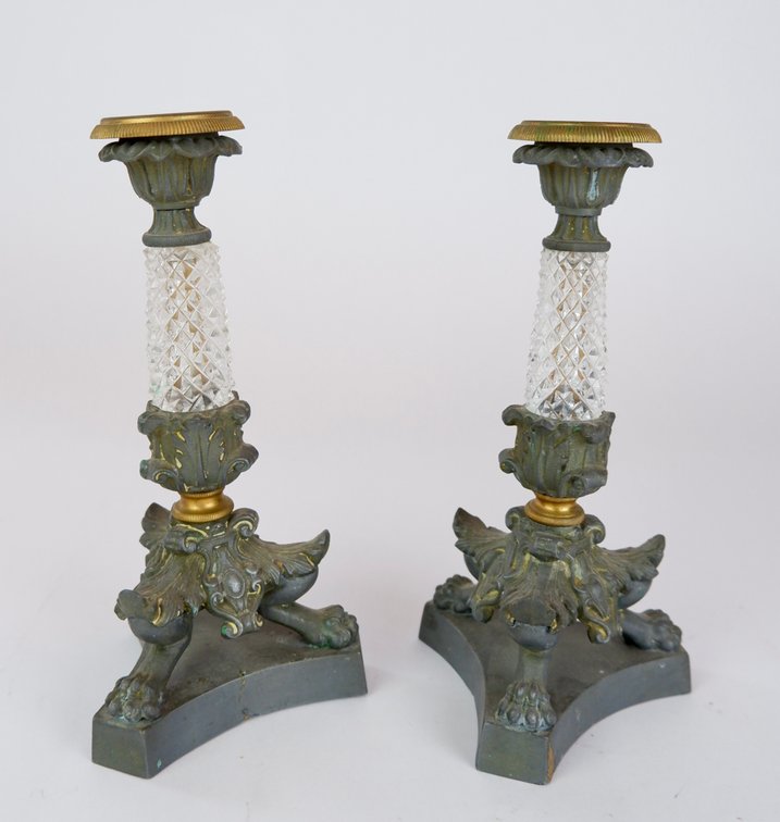 Cut Crystal Candlesticks