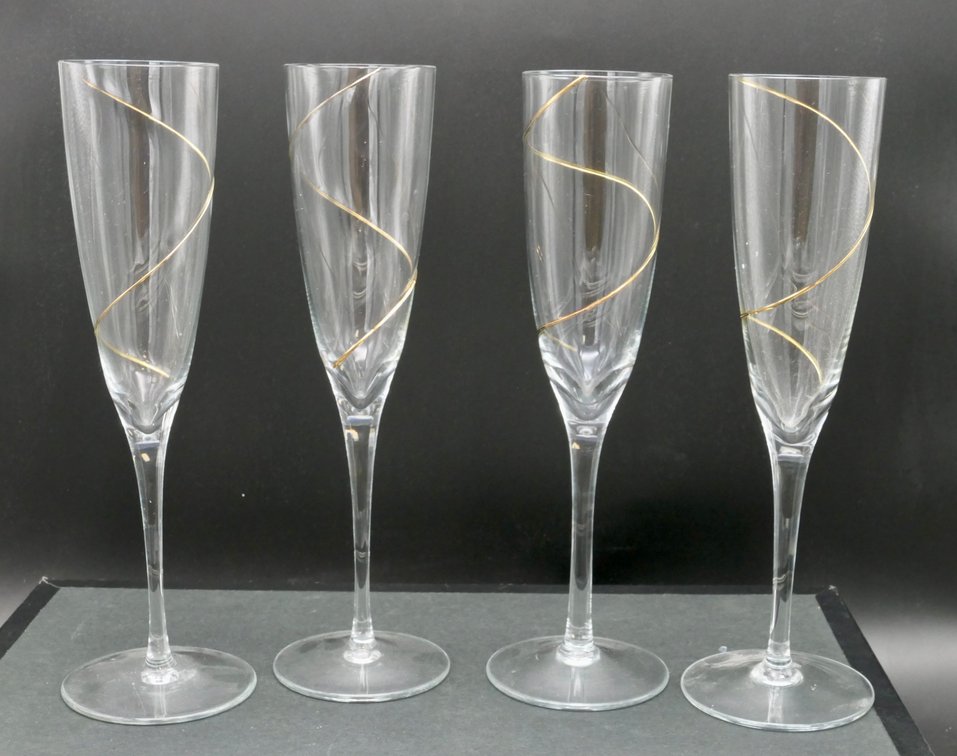 Four Champagne Flutes