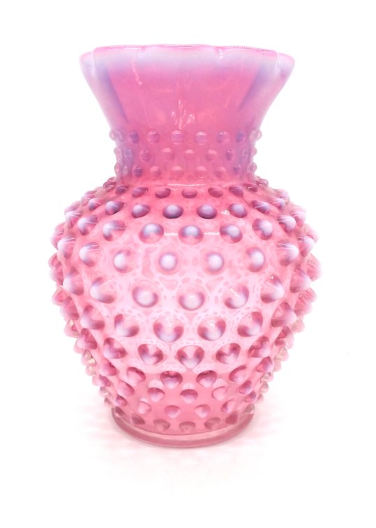 Pink Hobnail Vase