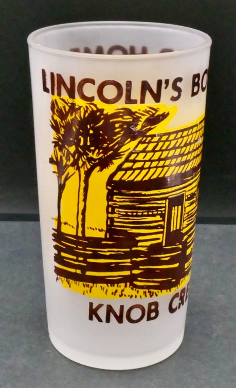 Vintage Hazel Atlas Lincoln's Boyhood Home Glass