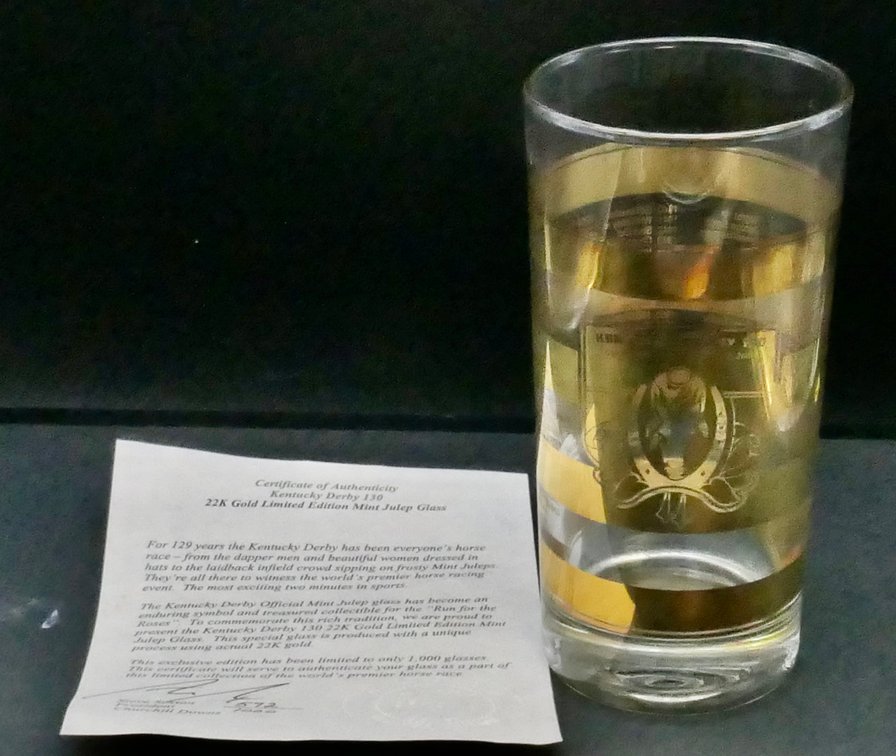 2004 22K Gold Limited Edition Derby Glass