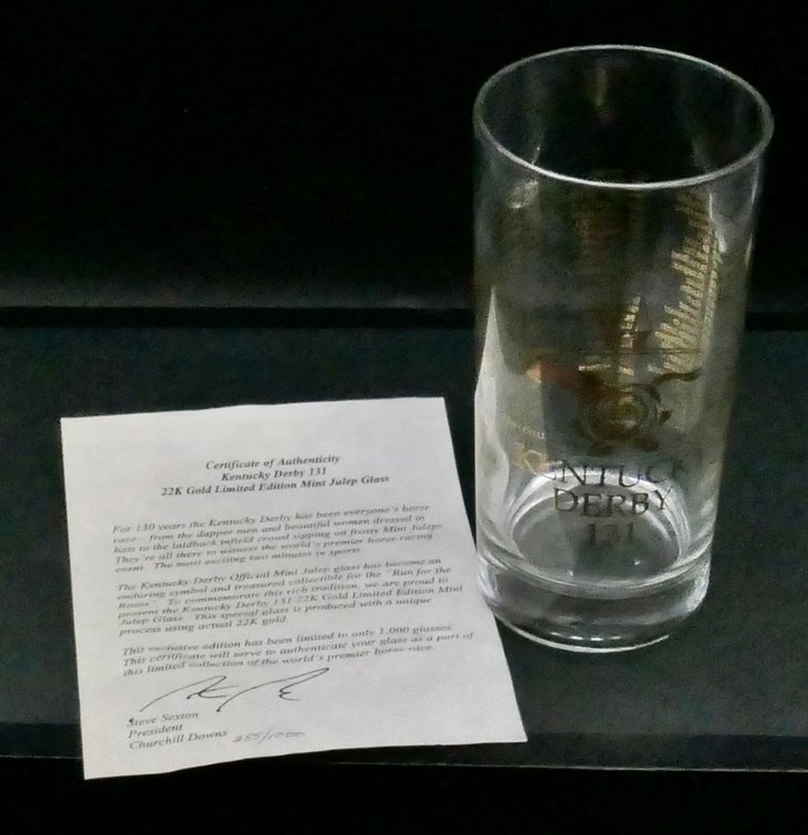 2005 22K Gold Limited Edition Derby Glass