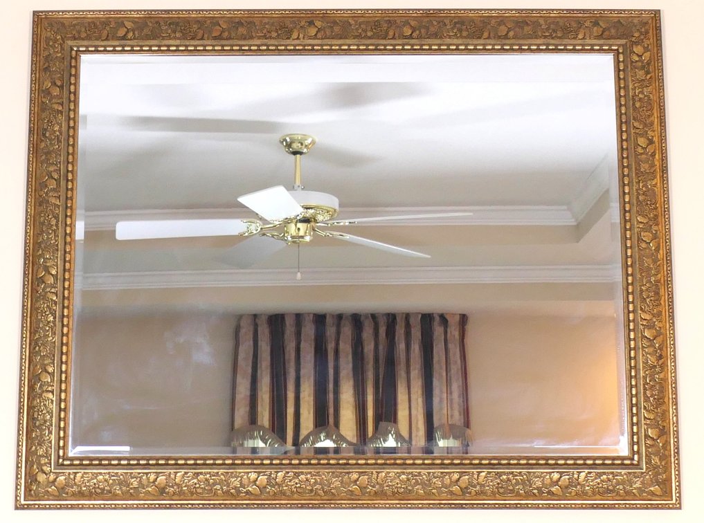 Wall Mirror with Copper Tone Frame
