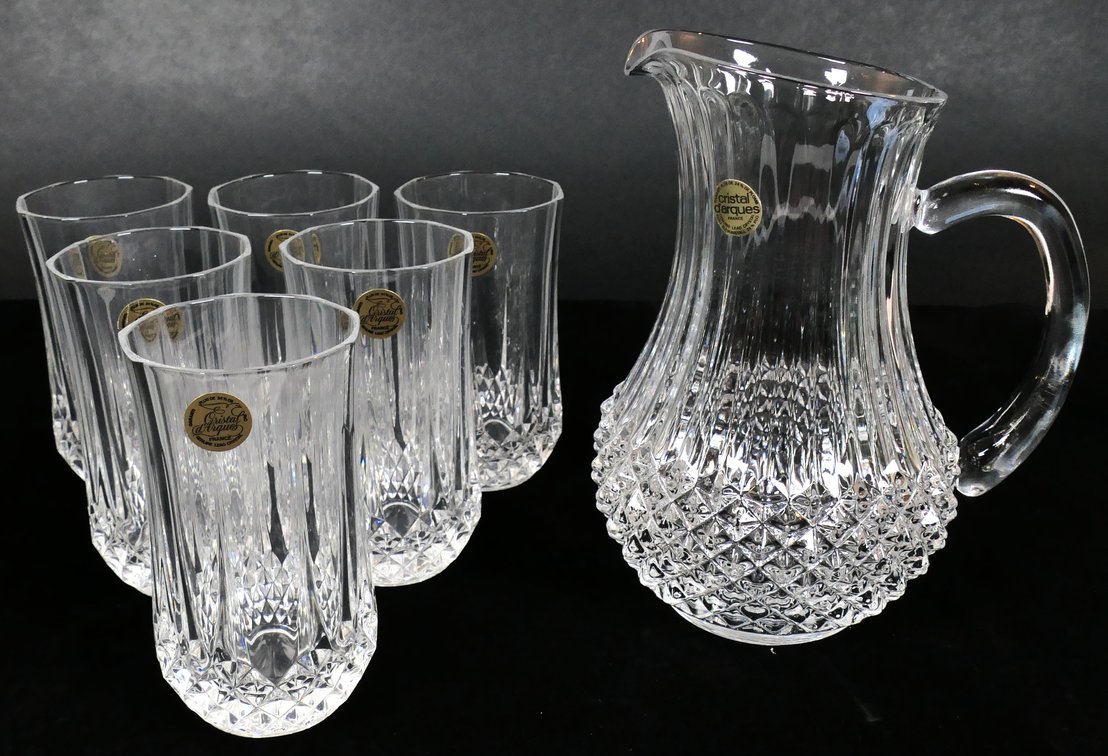 Cristal d'Arques Pitcher and Glasses
