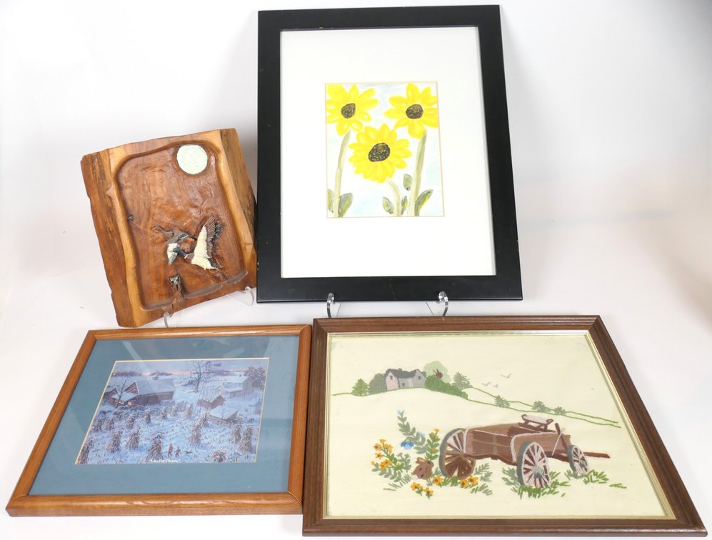 Three Primitive Style Art Pieces