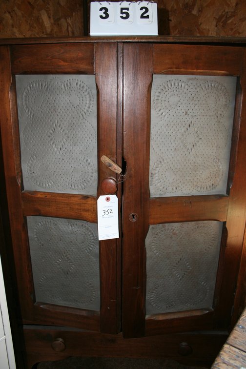 Image for Antique Pie Safe Stenciled Tin 32