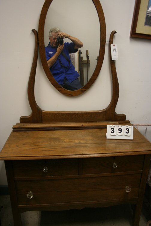 Image for Oak Dresser With Oval Mirror 38