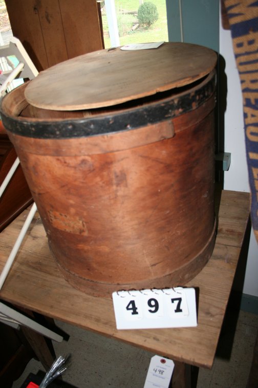 Image for Round Wooden Barrel Box