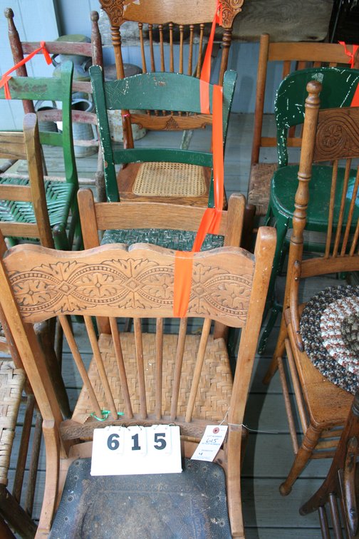 Image for 4 Wooden / Press Back Chairs