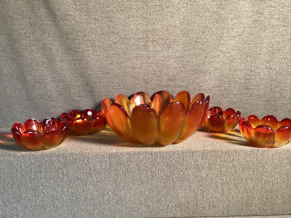 Image for Blenko Sunflower Bowl Salad Set