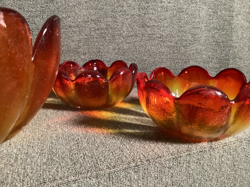 Image for Blenko Sunflower Bowl Salad Set