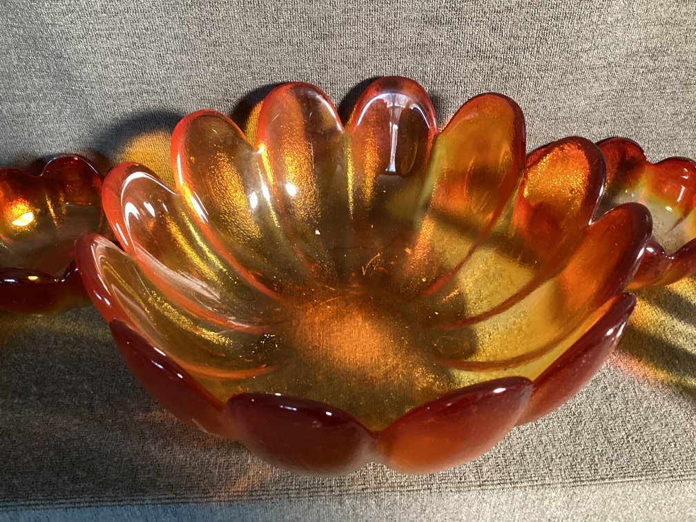 Image for Blenko Sunflower Bowl Salad Set