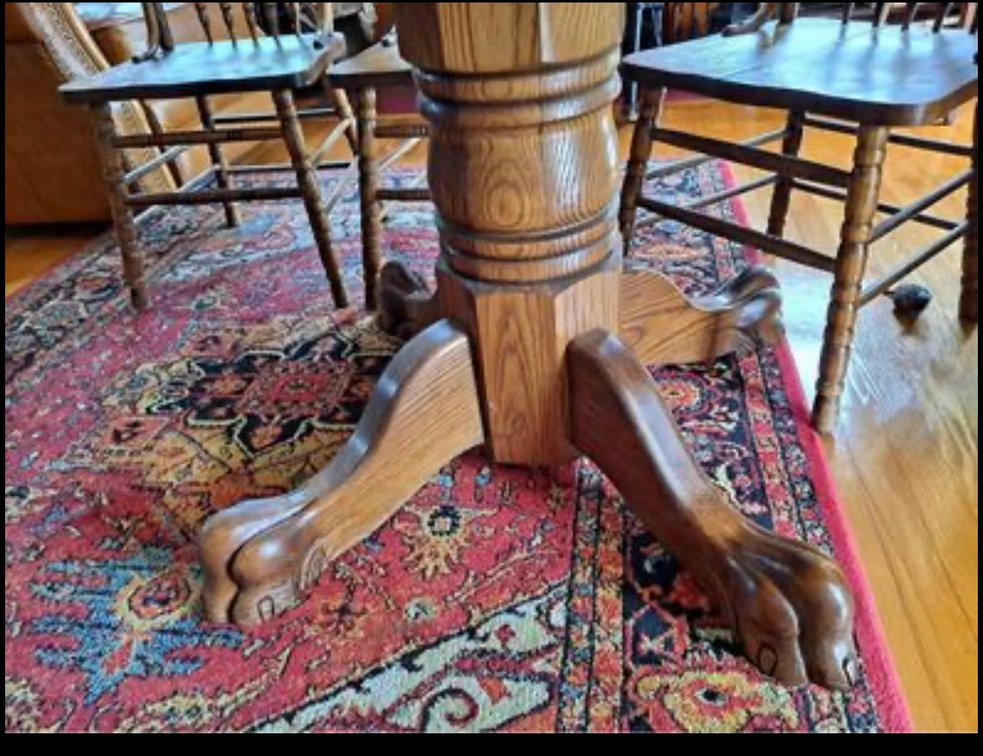 Image for Round Oak Table with 6 Chairs