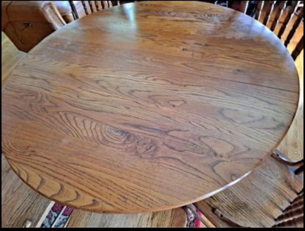Image for Round Oak Table with 6 Chairs
