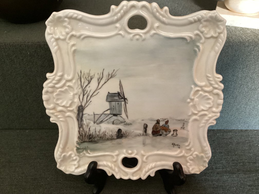 Image for Alabaster Bowl and Hand painted Plate