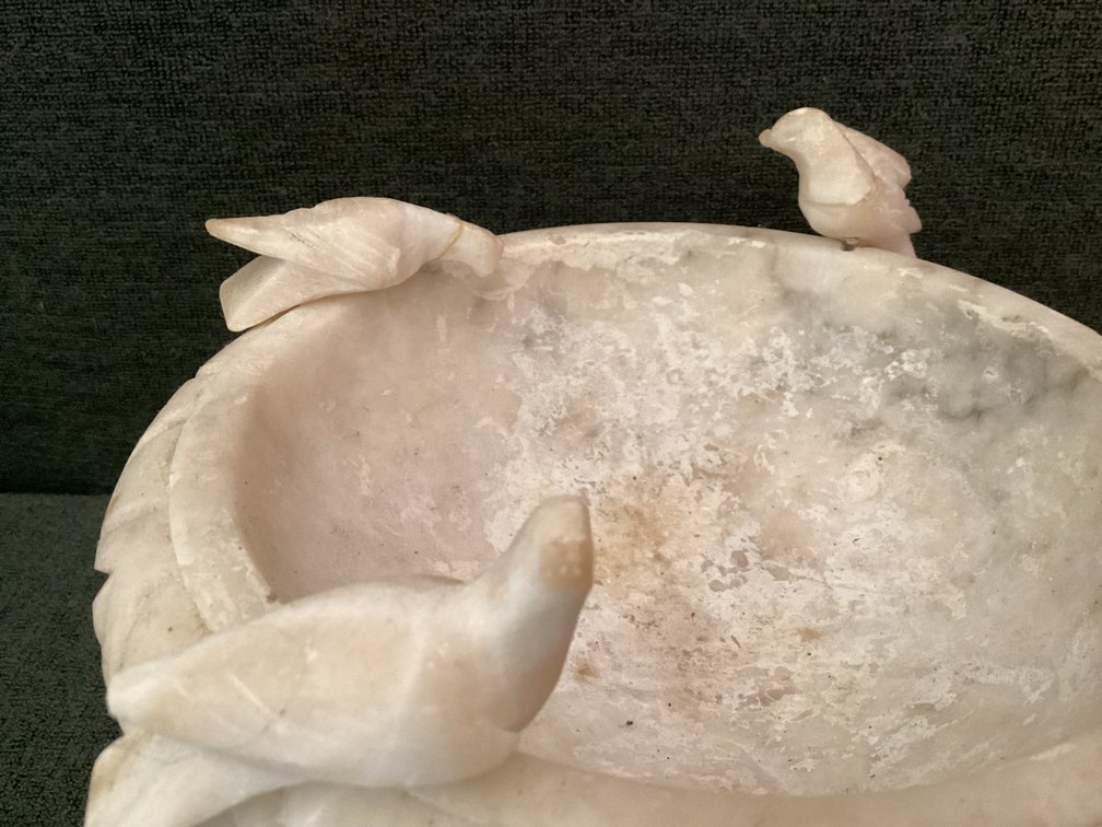 Image for Alabaster Bowl and Hand painted Plate