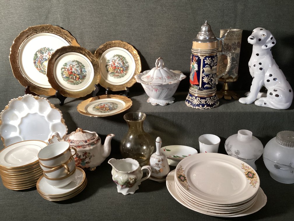 Image for German Stein, Arthur Wood Tea Pot, Partial China Sets, and More