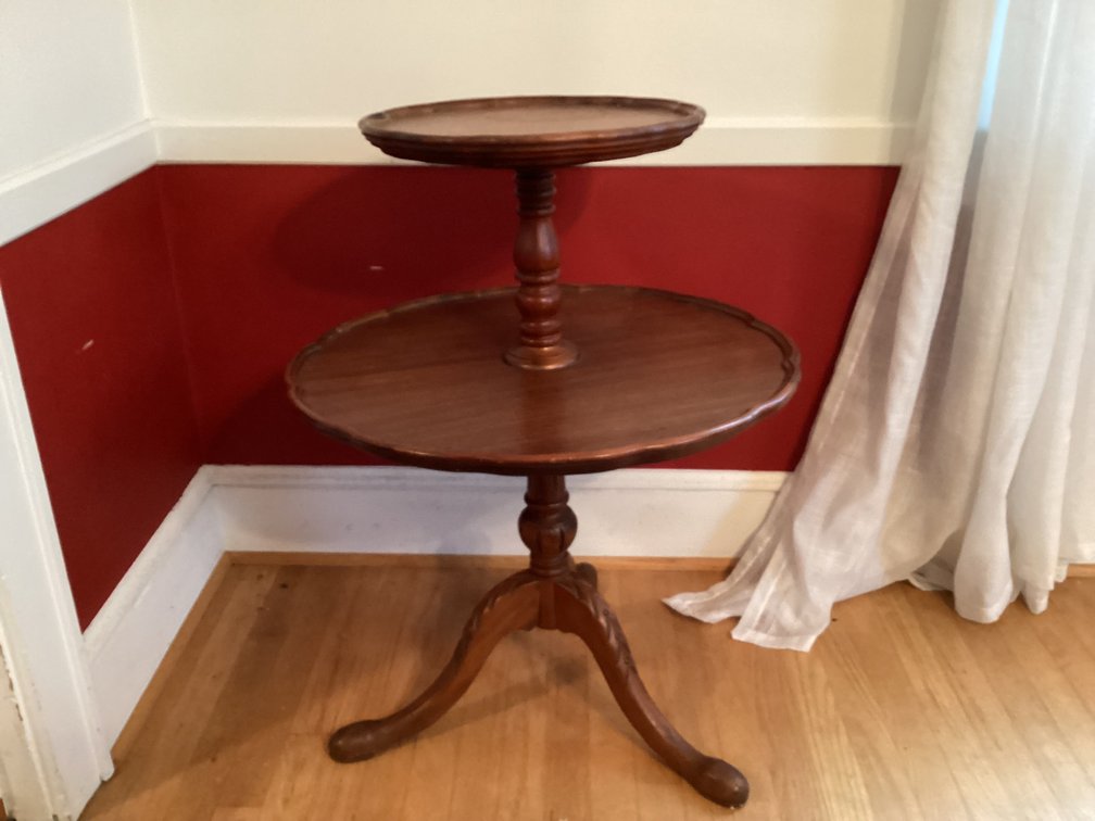 Image for Mahogany Pie Crust Tiered Table