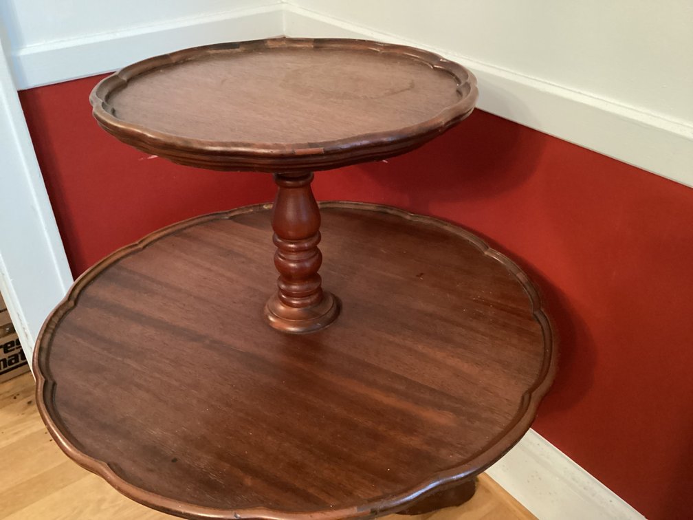 Image for Mahogany Pie Crust Tiered Table
