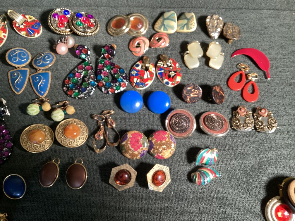 Image for Colored Earrings. Clip On