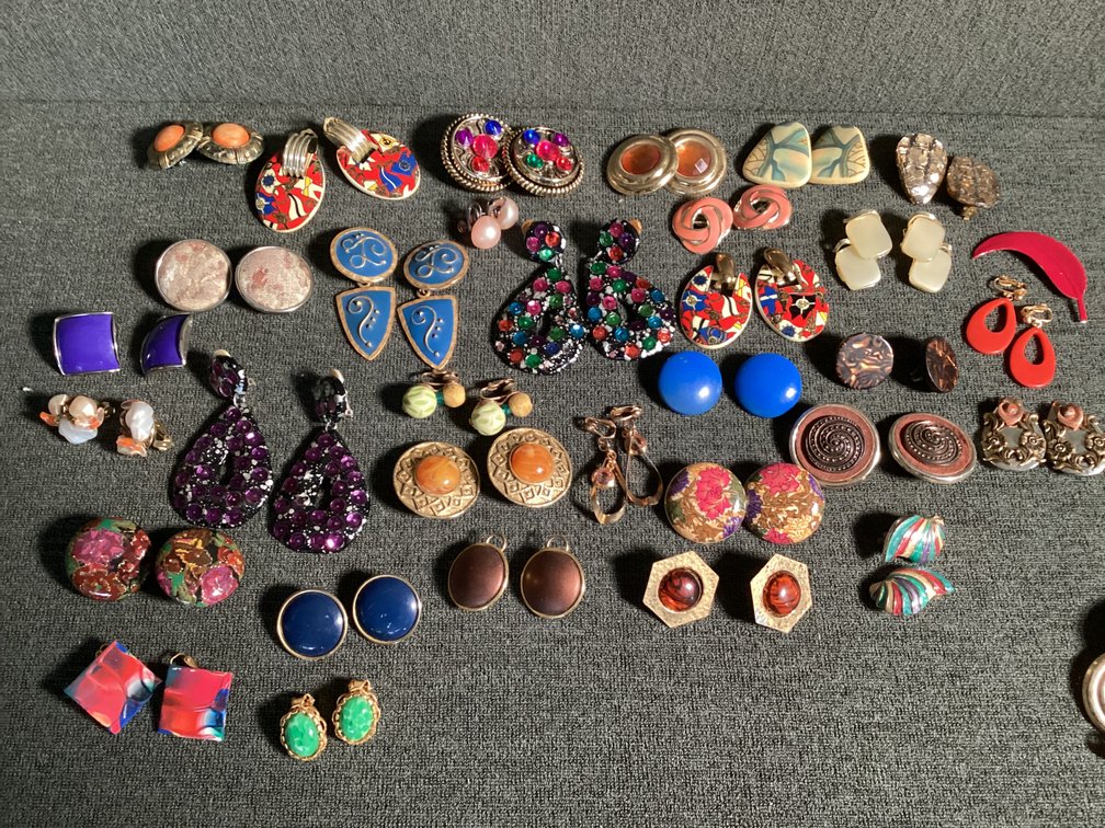 Image for Colored Earrings. Clip On