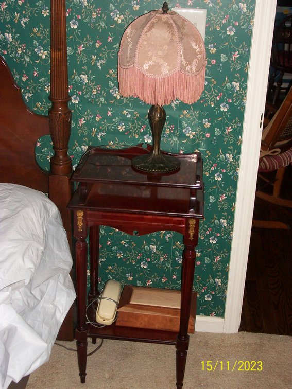 Image for Bedside table with lamp