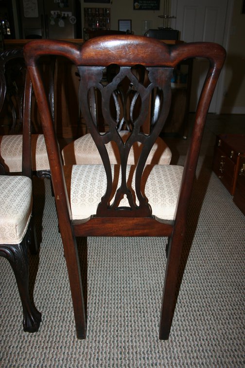 Image for Antique Chippendale Style Chairs Hand Carved - Excellent Condtion