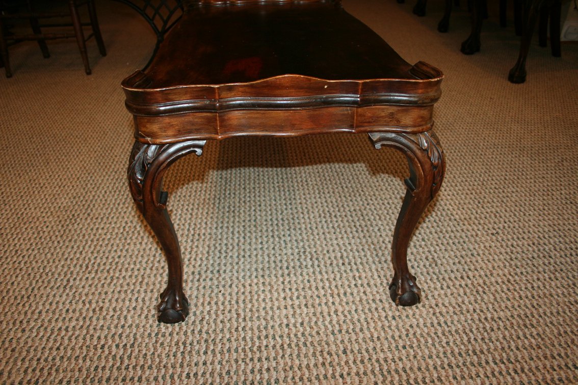 Image for Wood Coffee Table Carved Claw Foot Feet 37