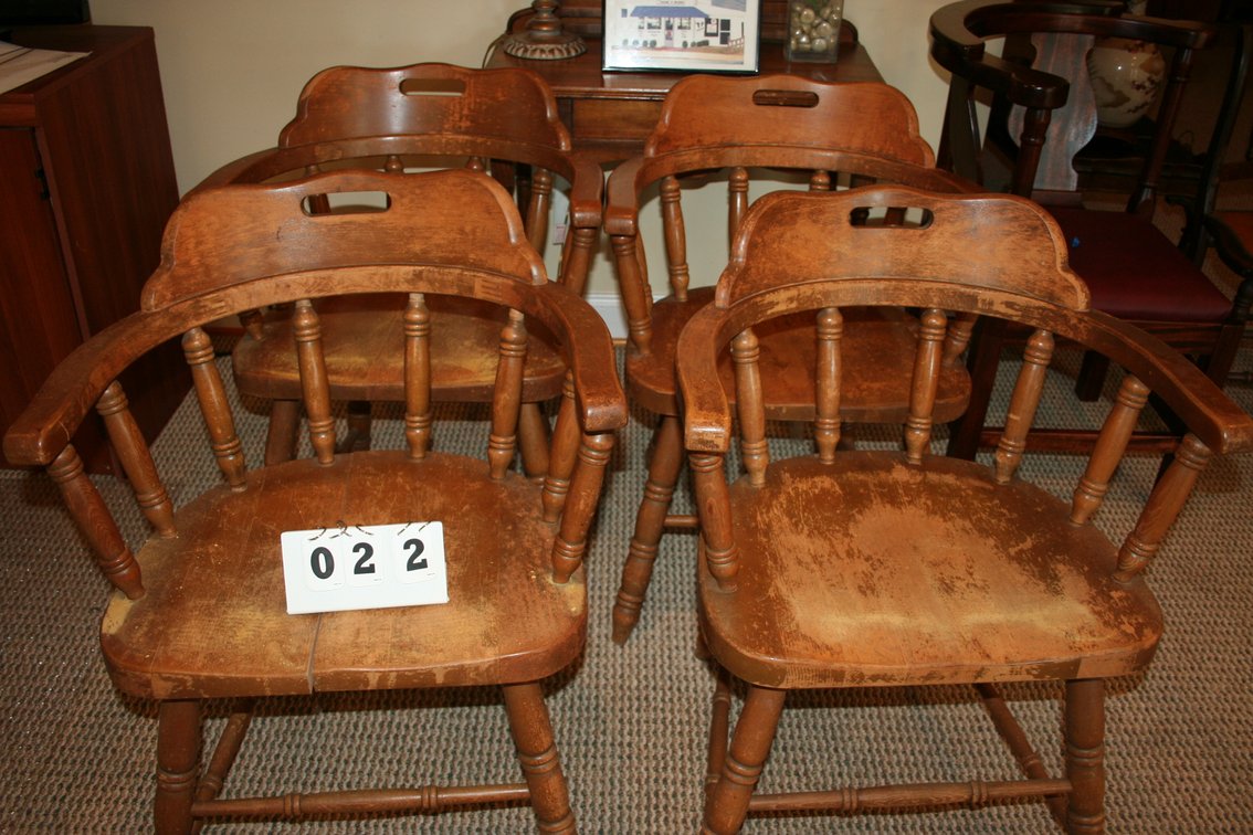 Image for Vintage Mid 20th Century Wooden Chairs Set of 4
