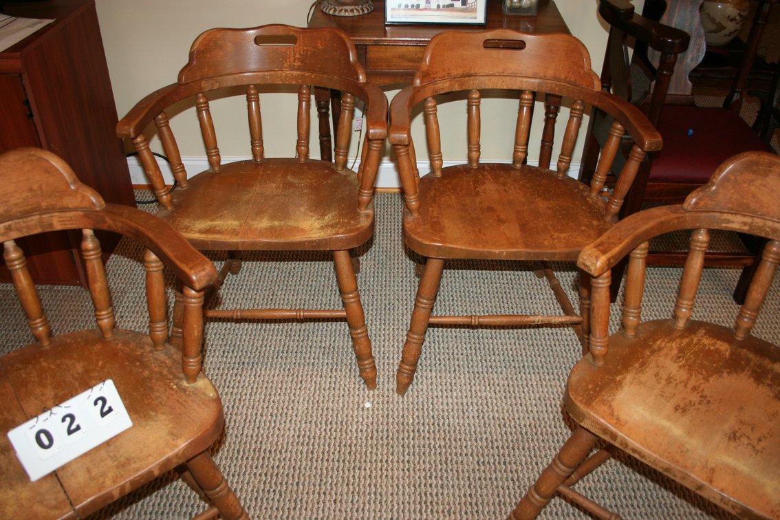 Image for Vintage Mid 20th Century Wooden Chairs Set of 4