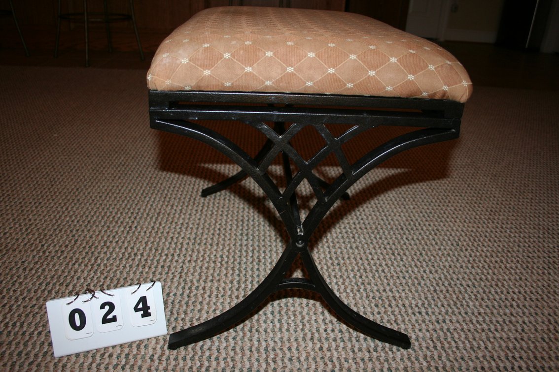 Image for Vintage Vanity Chair (Metal) 25 Long X 17 Wide X 18 high