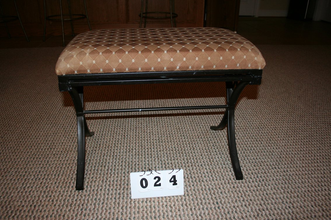 Image for Vintage Vanity Chair (Metal) 25 Long X 17 Wide X 18 high