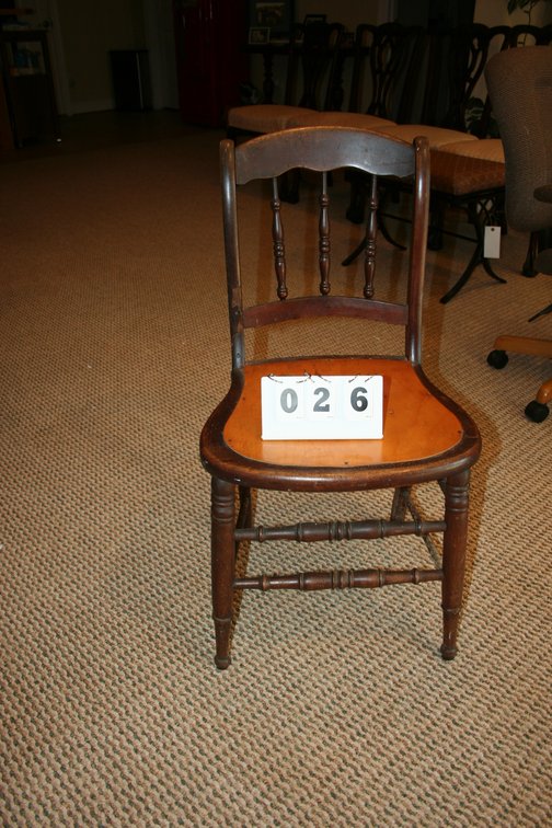 Image for Antique Wooden Chair - Turned Legs