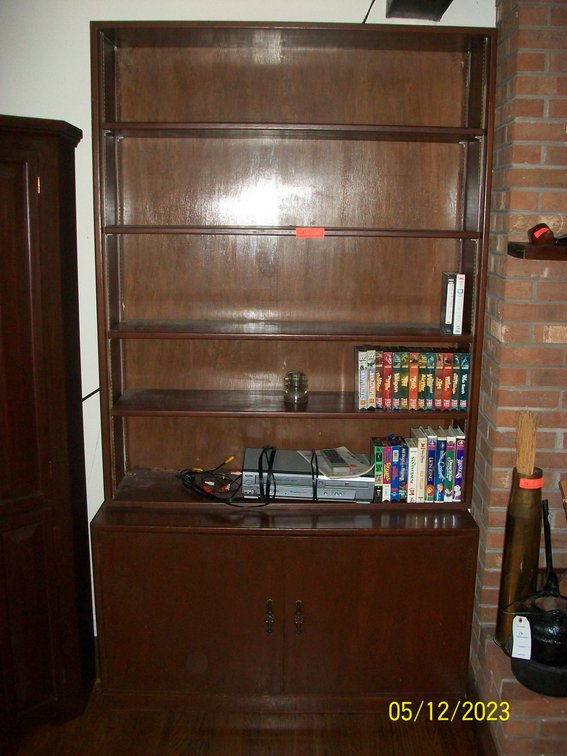 Image for Bookcase with two doors handmade done in Thailand in 1967.  Solid wood cases.