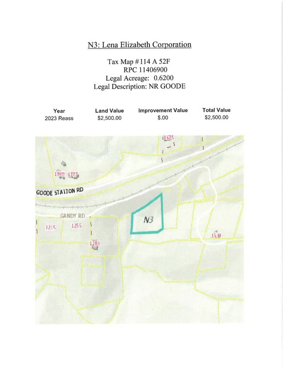 Image for NJ 3 0.62 acre +/- near Goode off of Gandy Road