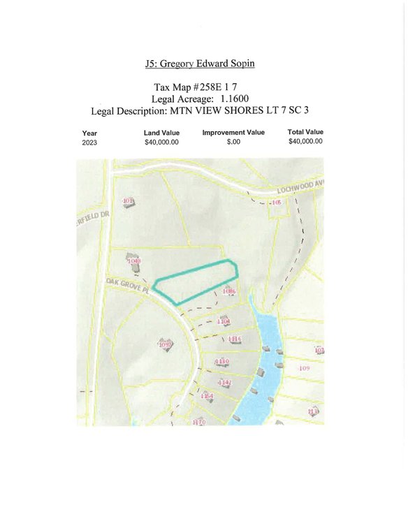 Image for JS5 1.16 acres +/- Mountain View Shores Lot 7 Section 3