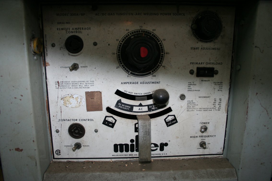 Image for Miller AC/DC Gas Tungsten Arc Welder Model 330-A/B